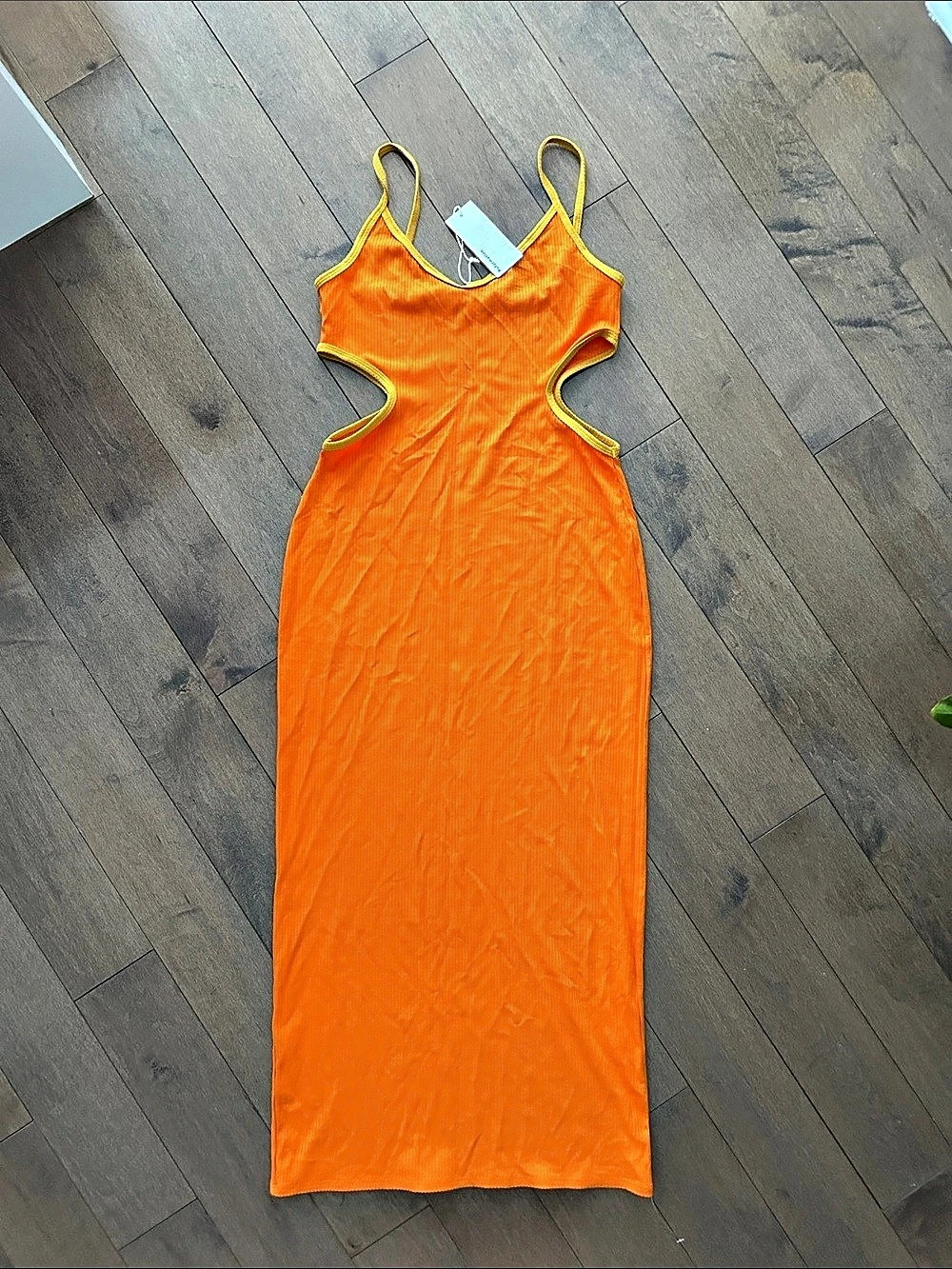 Reformation Lilou Knit Dress Orange Size XS